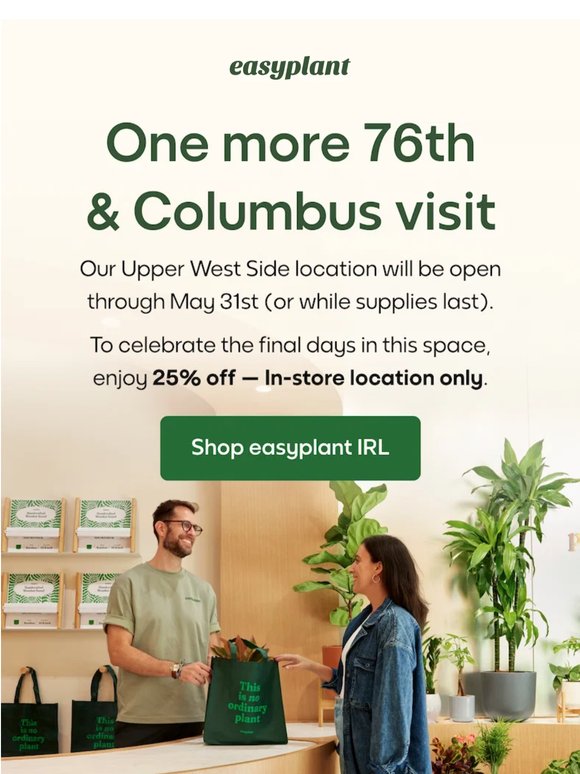 In-Store Only! 25% Off All Plants 🪴