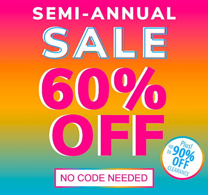 60% Off Site Wide!