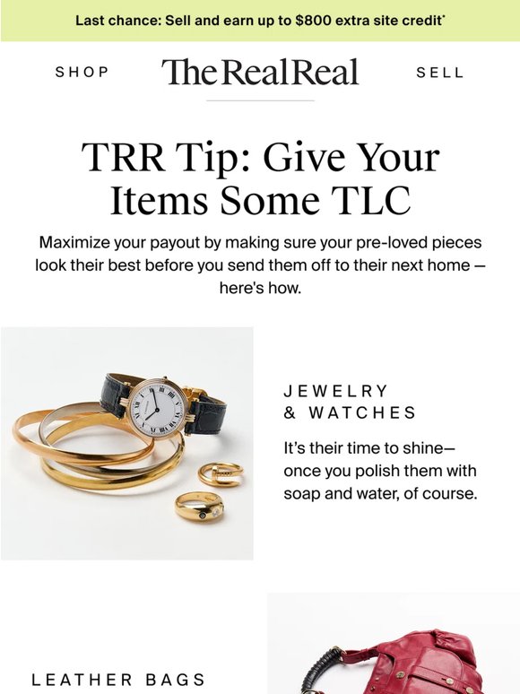 TRR tip: Earn the most for your items