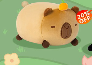 Tall black axolotl plush toy.