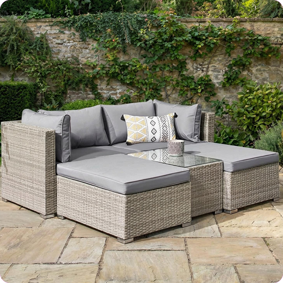 Avalon 5 piece rattan sofa set