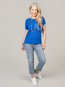 Ribbed Short Dolman Sleeve Sweater