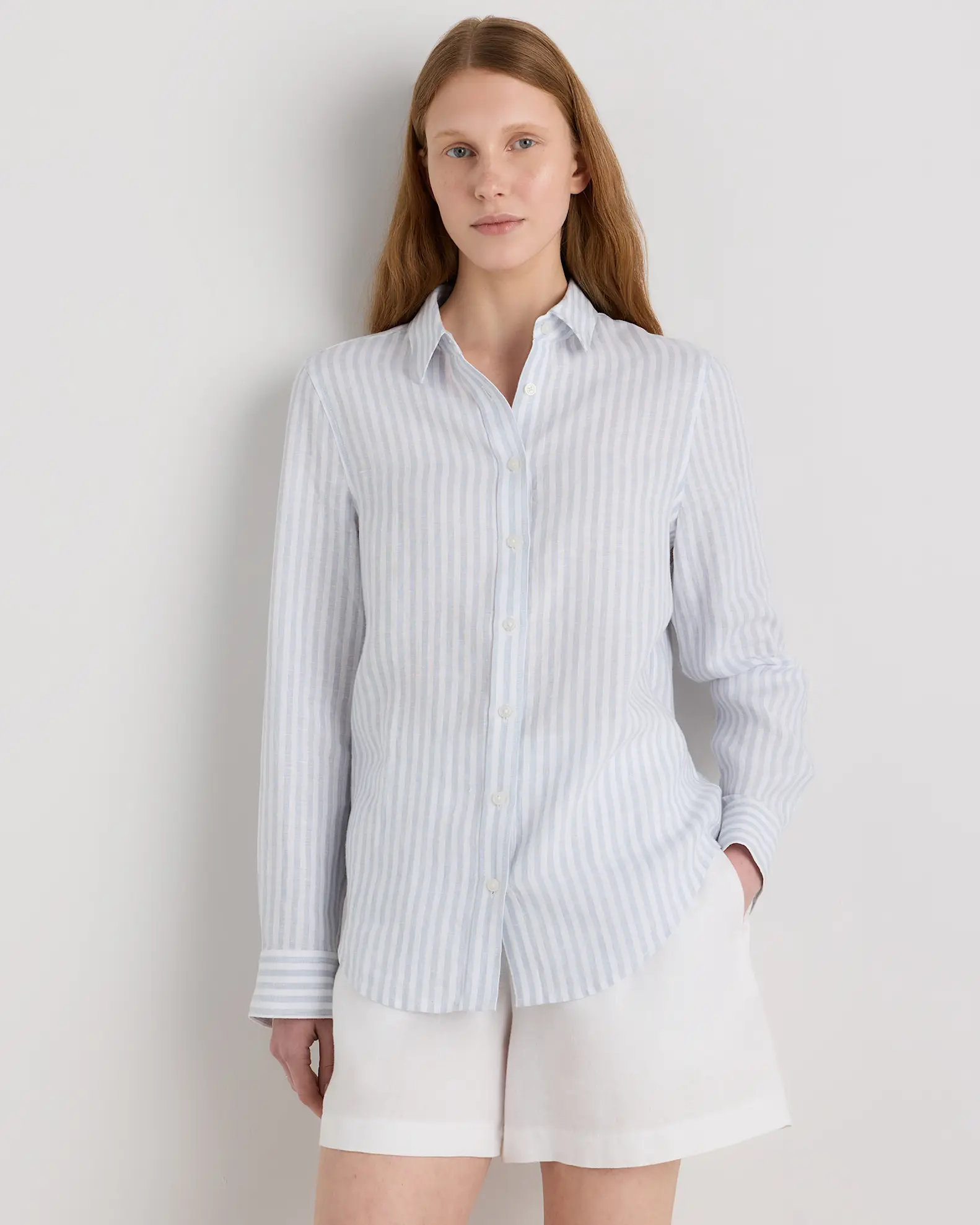 100% European Linen Long Sleeve Shirt