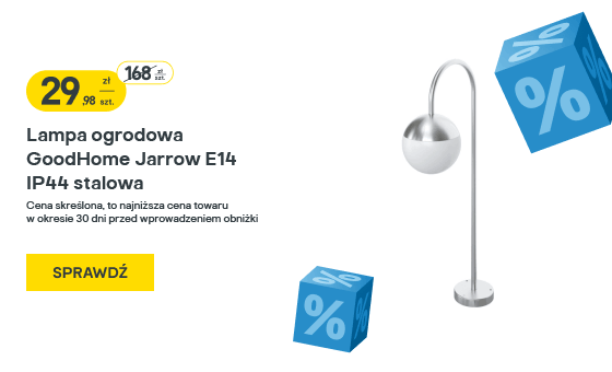 Lampa ogrodowa GoodHome Jarrow E14 IP44 stalowa
