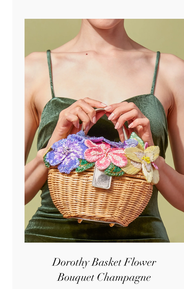 Dorothy Basket Flower Bouquet Champagne