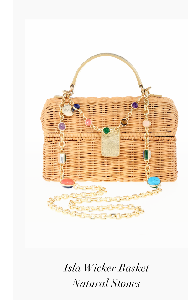 Isla Wicker Basket Natural Stones