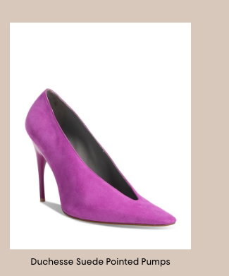 Women's Duchesse Suede Pointed Pumps  
