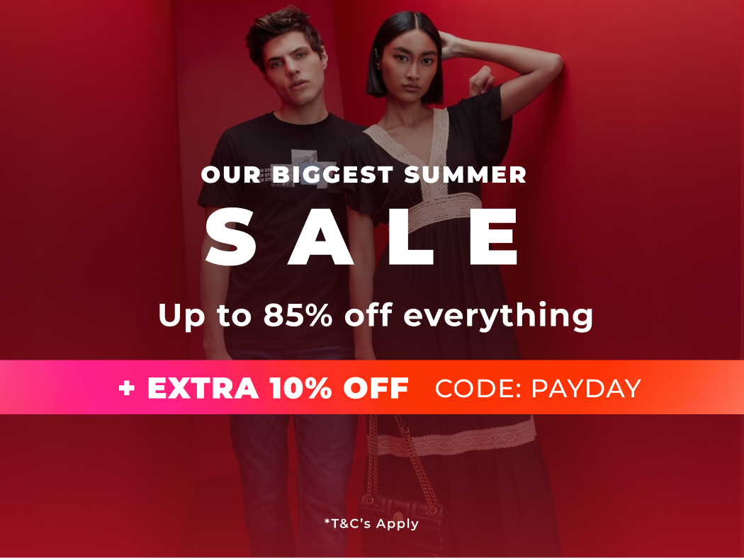 YOUR EMAIL EXCLUSIVE IS LIVE OUR BIGGEST SUMMER SALE | UP TO 85% OFF EVERYTHING + EXTRA 10% OFF CODE:PAYDAY