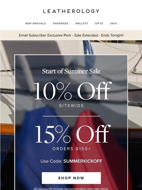 Sale Extended Today Only!
