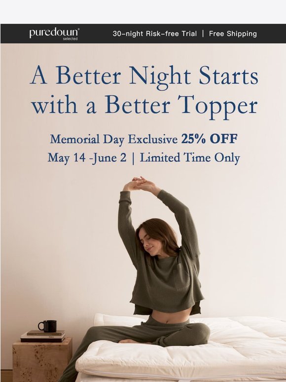 Still Time to Save 25% on Better Sleep