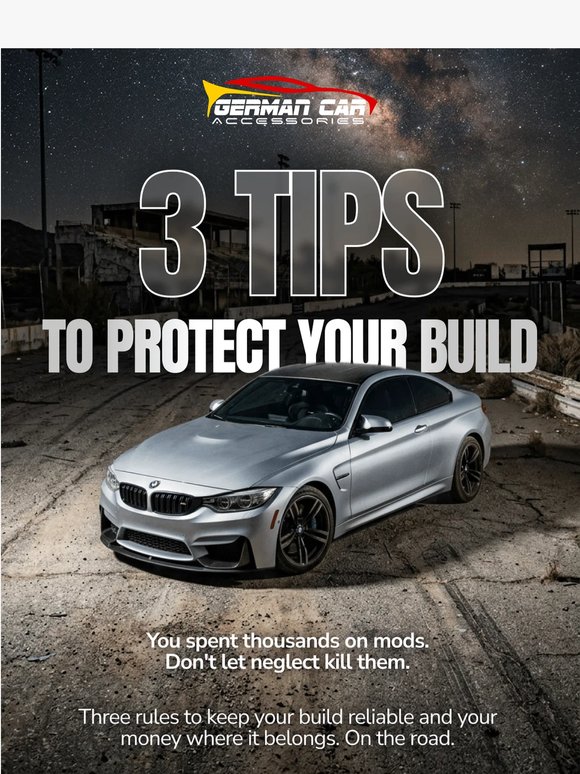 💪 3 maintenance tips after big mods