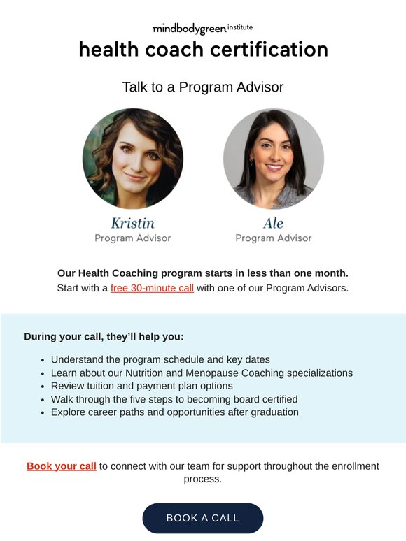 Classes start soon — connect with our team