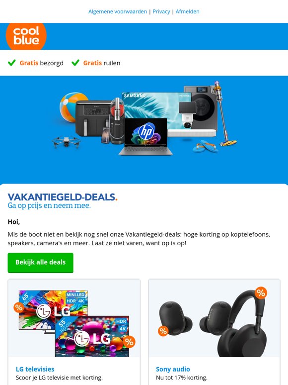 Pak nog snel jouw Vakantiegeld-deal