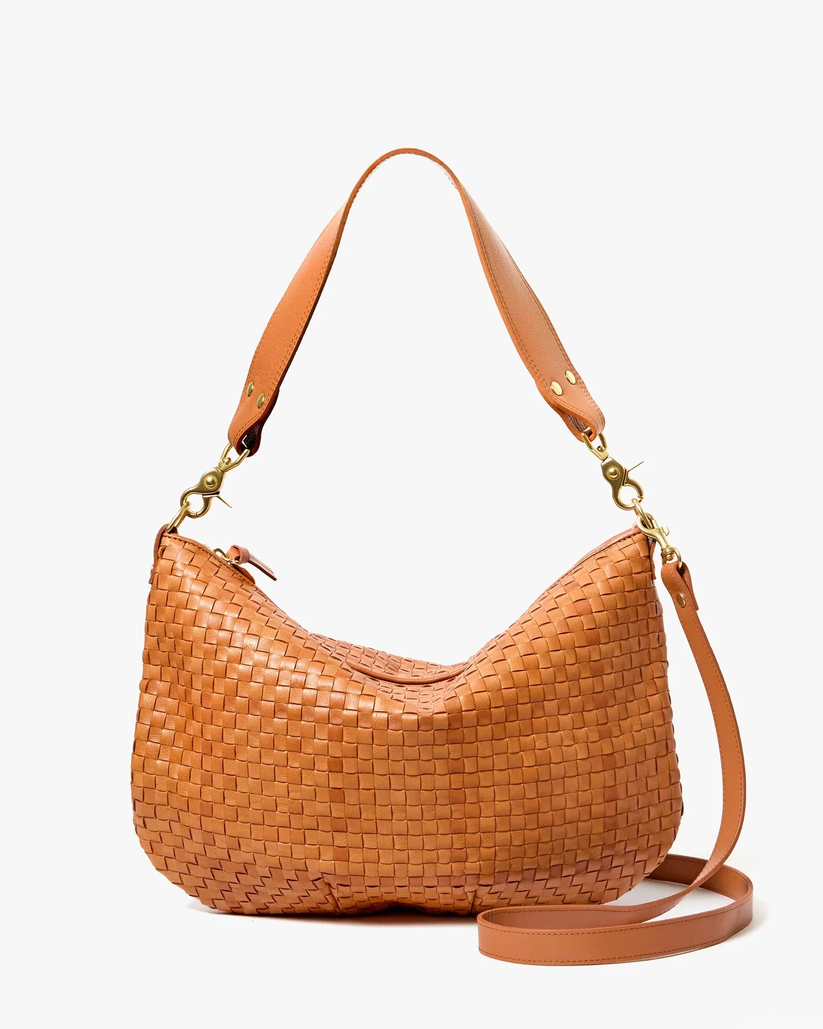 Image of Moyen Messenger Natural Woven Checker