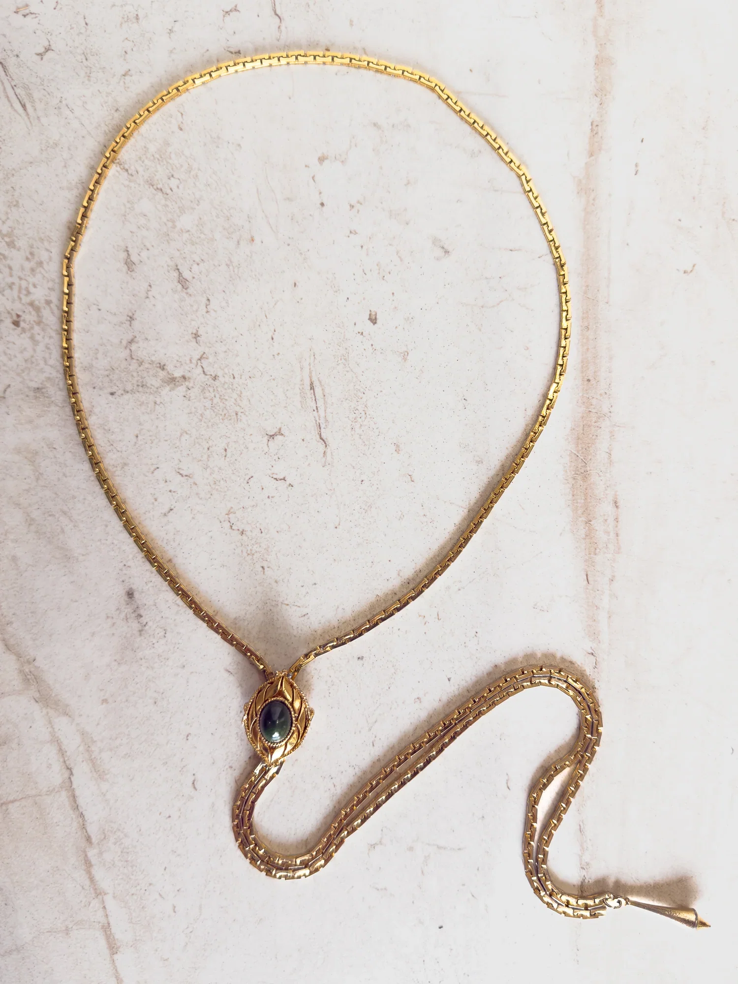 Image of Vintage gold-toned Jade Bolo