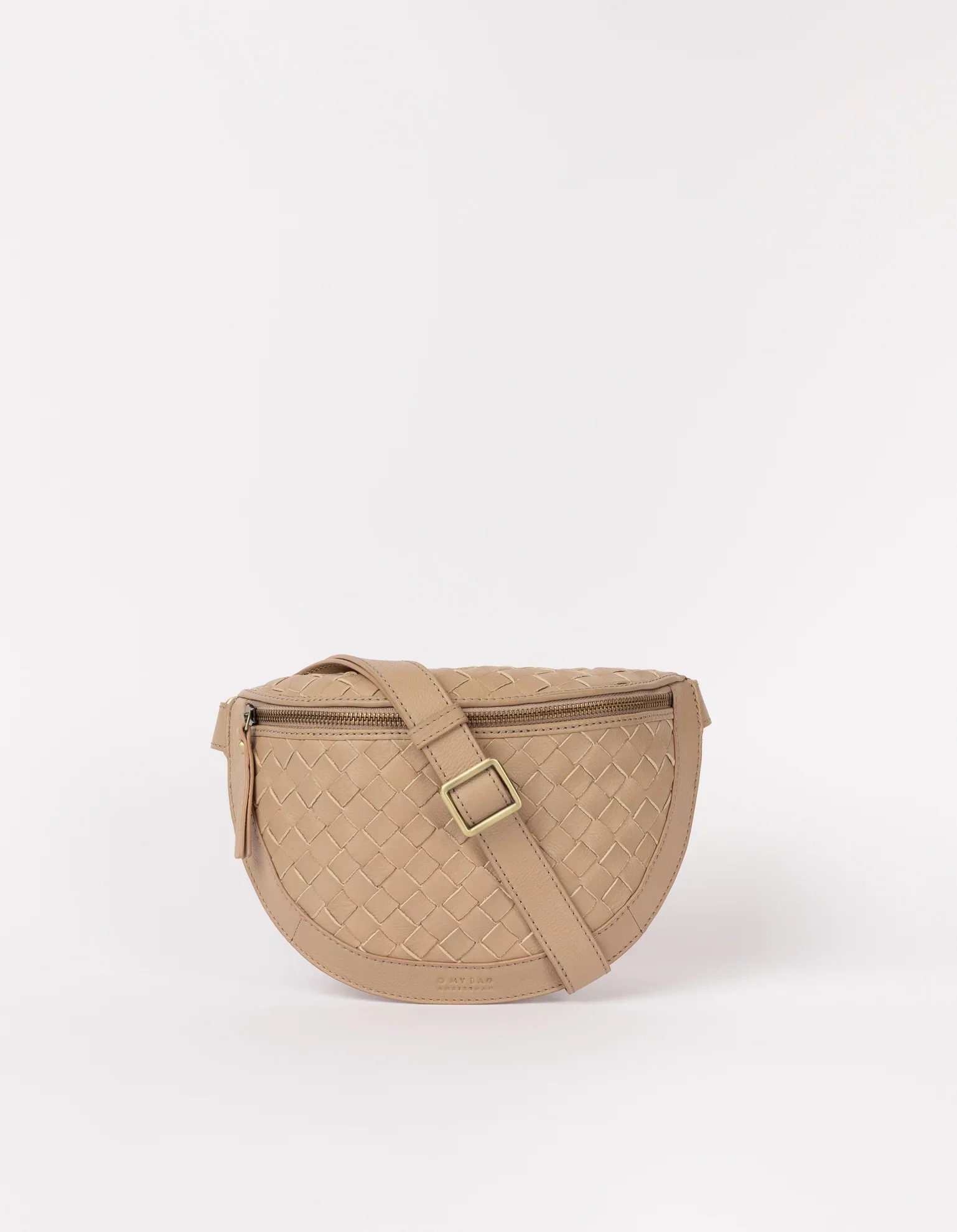 Image of Ray Bumbag - Sand Woven Soft Grain Leather