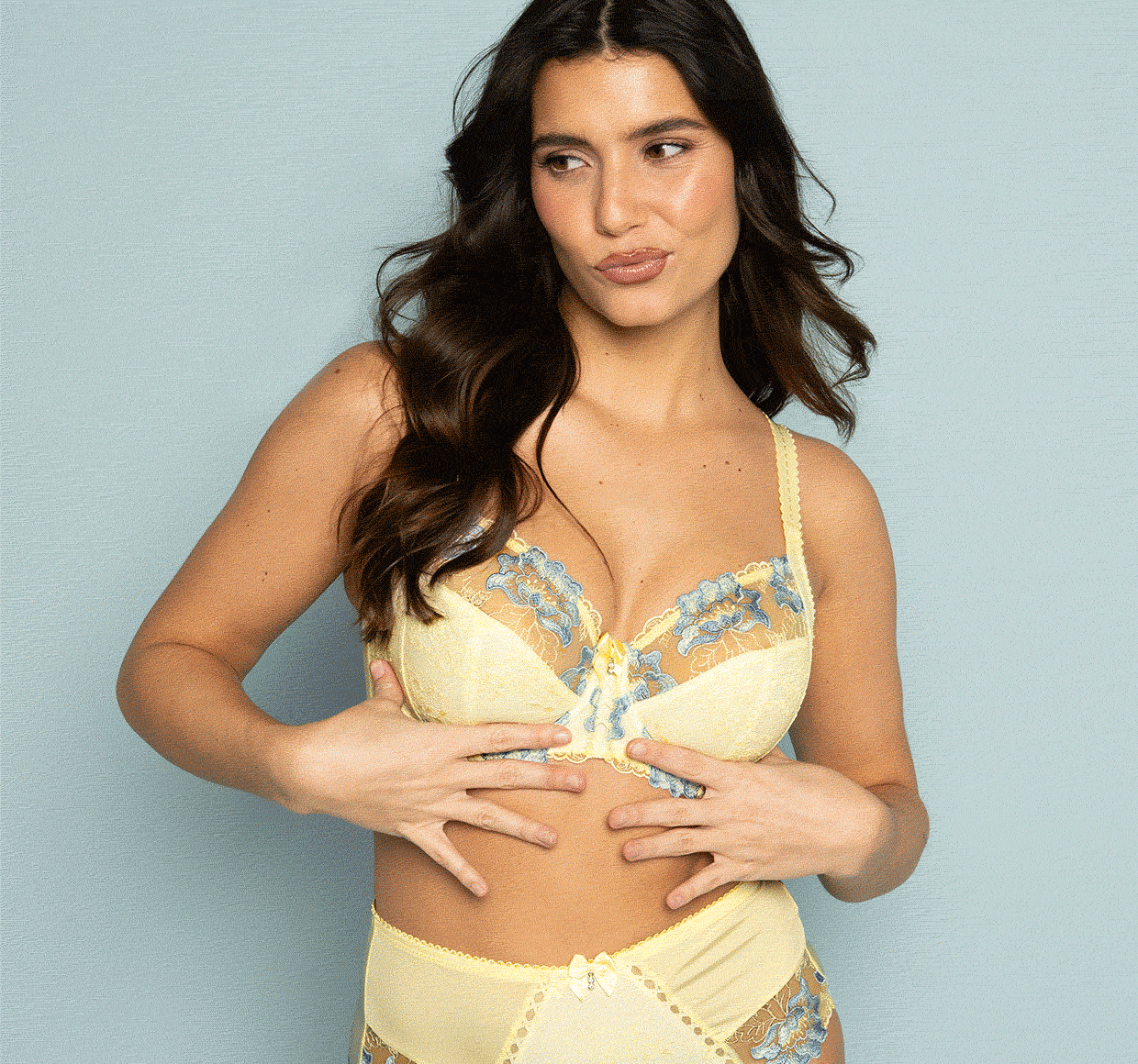 (yellow lingerie)