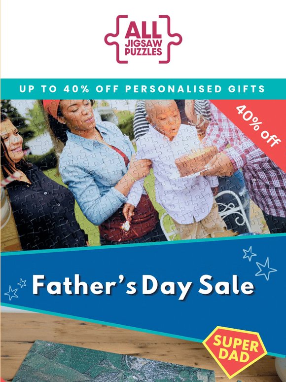 Father's Day Sale ✨ Up to 40% Off Personalised Puzzles! 🧩