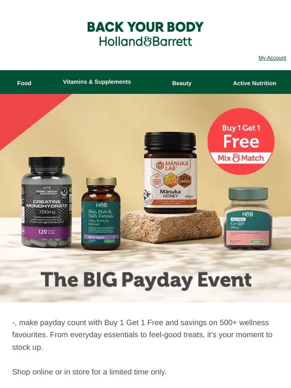 Buy 1 Get 1 FREE? Go on, it’s payday