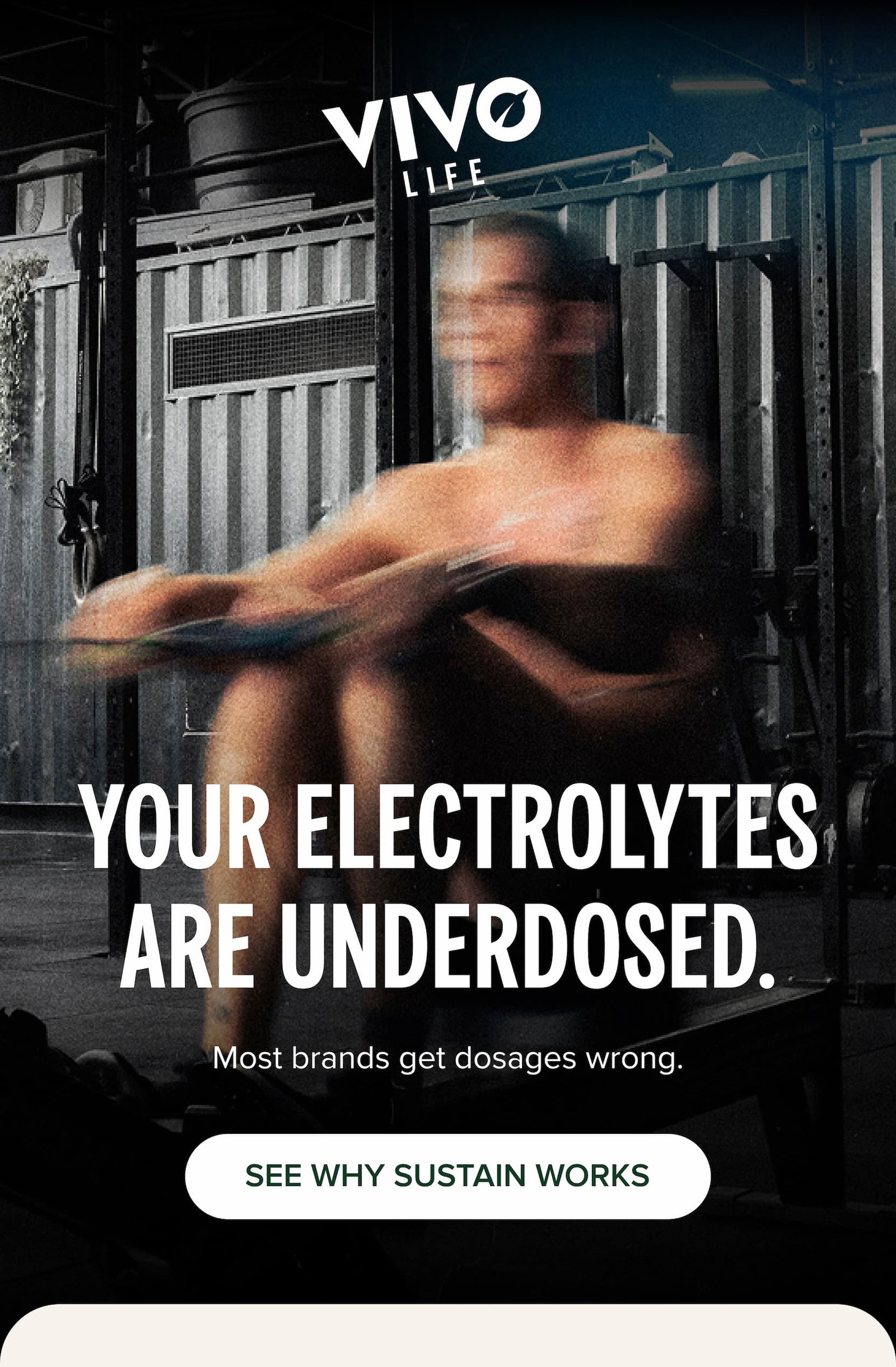 Your electrolytes are underdosed.