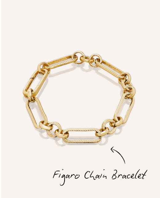 Figaro Chain Bracelet (Gold)