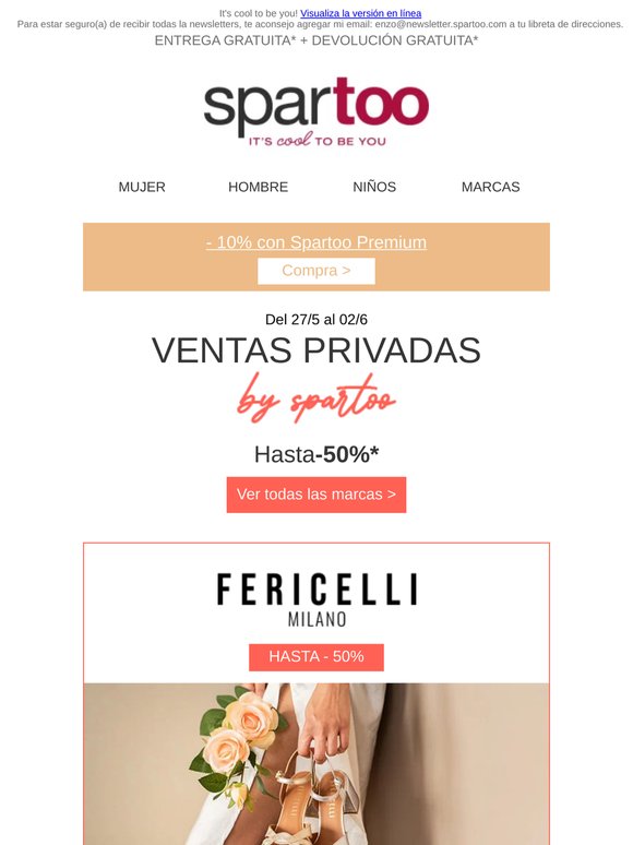 ¿Quieres darte un capricho?✨ Descuentos de hasta el 50% en Clarks, Fericelli, Victoria, JB Martin y Dr. Martens y como siempre la entrega gratuita