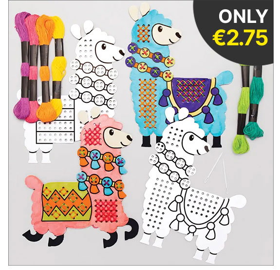 Lovely Llama Colour-in Cross Stitch Kits