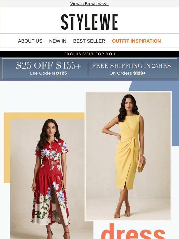 💫 Effortless Style for Sunny Days –  $25 Off $155