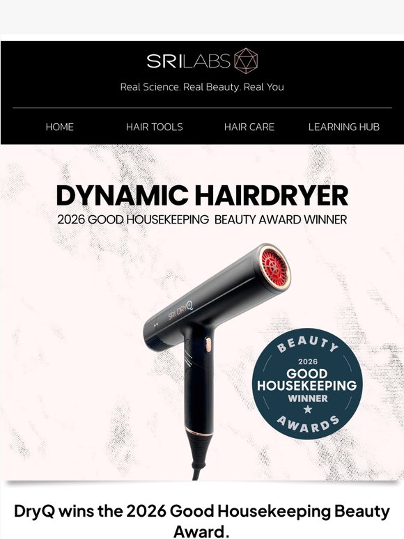 DryQ wins the 2026 Good Housekeeping Beauty Award