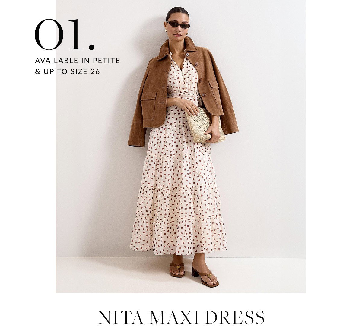 Nita Polka Dot Maxi Dress