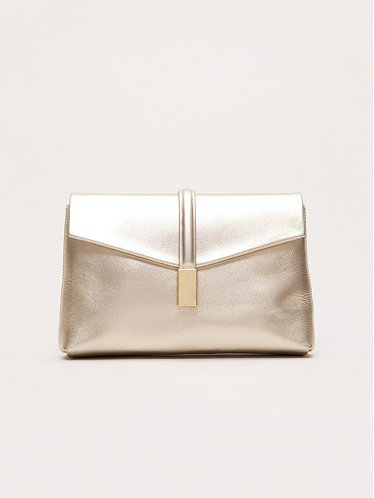 Leather Trim Detail Clutch Bag