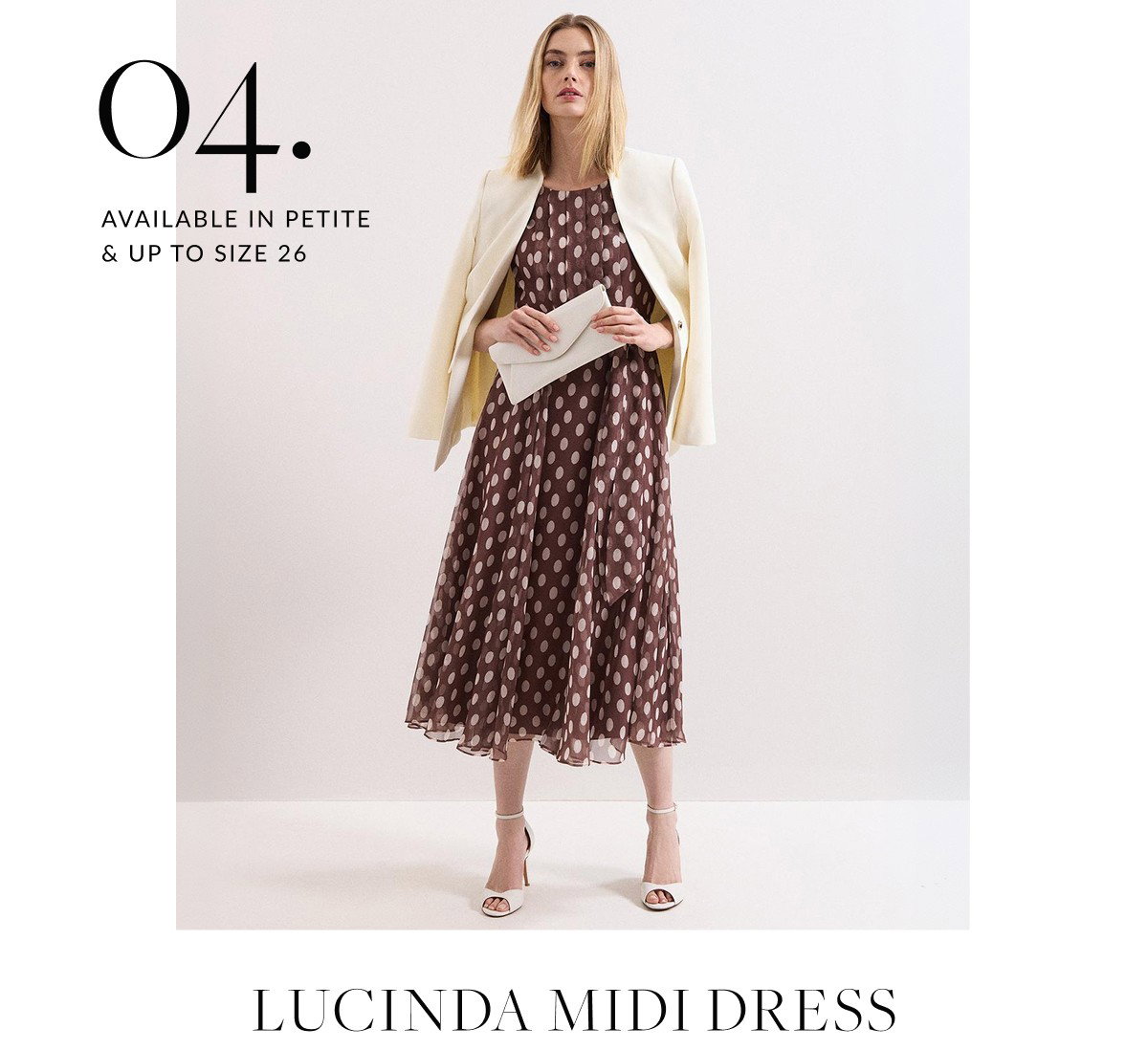 Lucinda Spot Midi Dress