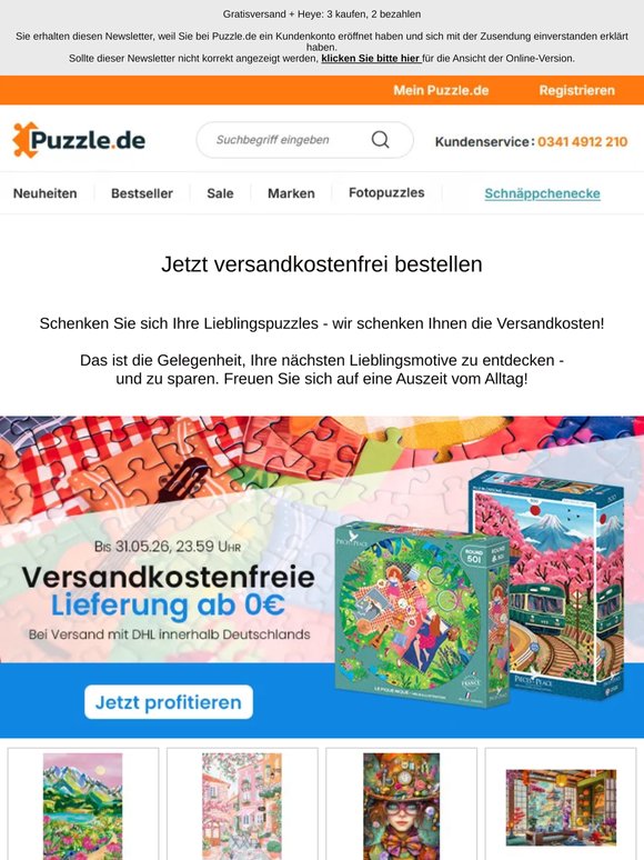 Gratisversand + Heye: 3 kaufen, 2 bezahlen