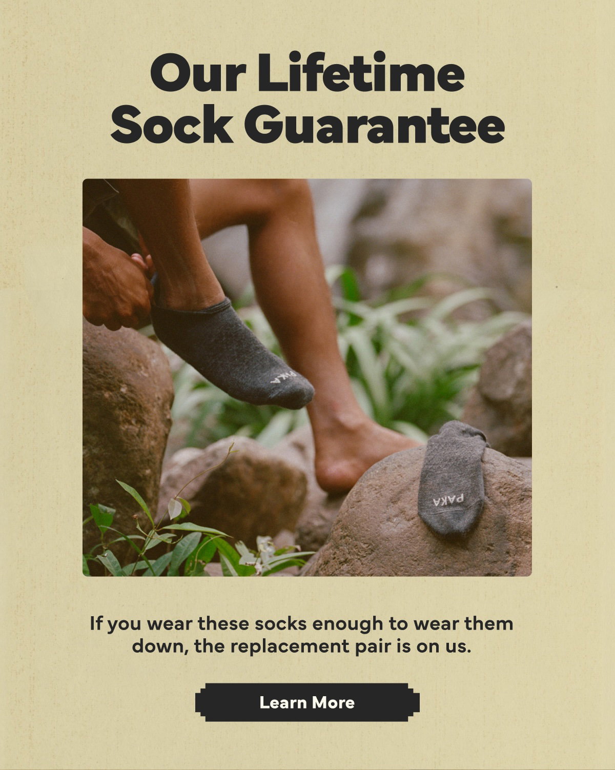 Our Lifetime Sock Guarentee