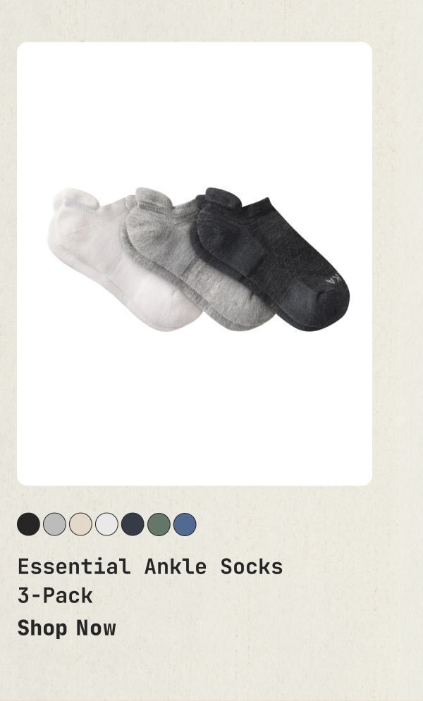 Essential Ankle Socks 3-Pack