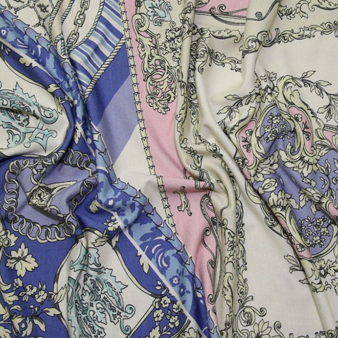 Deadstock Viscose Jersey Stretch Knit Fabric Multicoloured