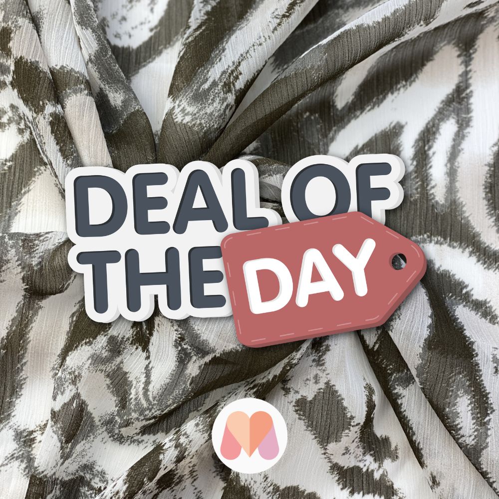 Deadstock Crinkle Sheer Chiffon Fabric Grey