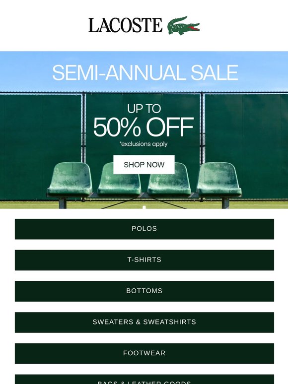 Semi-Annual Sale.