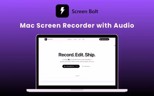 Screen Bolt – Mac Screen Recorder with Audio | Lifetime Access