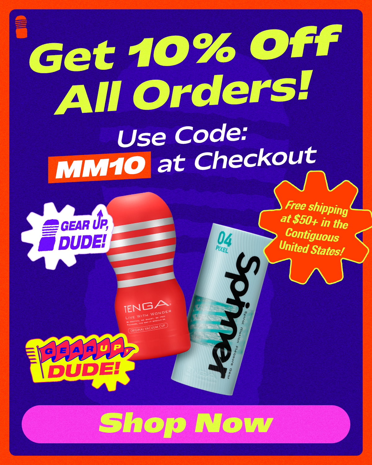 Get 10% Off All Orders! Use Code: MM10 at Checkout Free shipping for all orders over $50 in the Contiguous United States! Shop Now