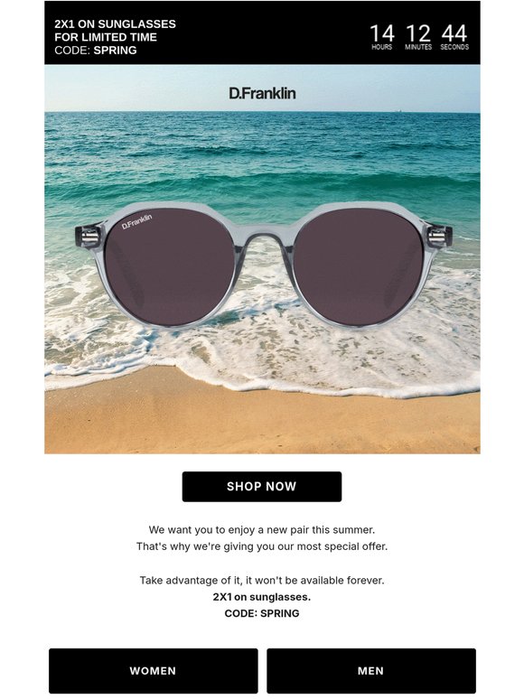 🕶️ 2X1 on Sunglasses