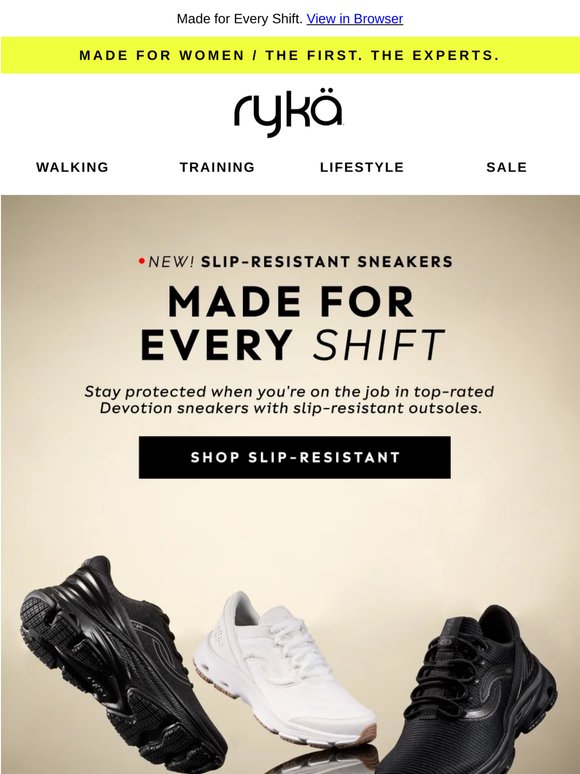 Slip-resistant sneakers perfect for work!