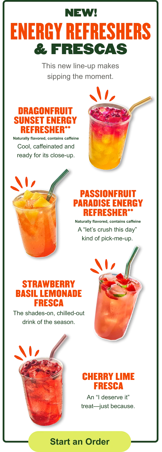 NEW! Energy Refreshers & Frescas