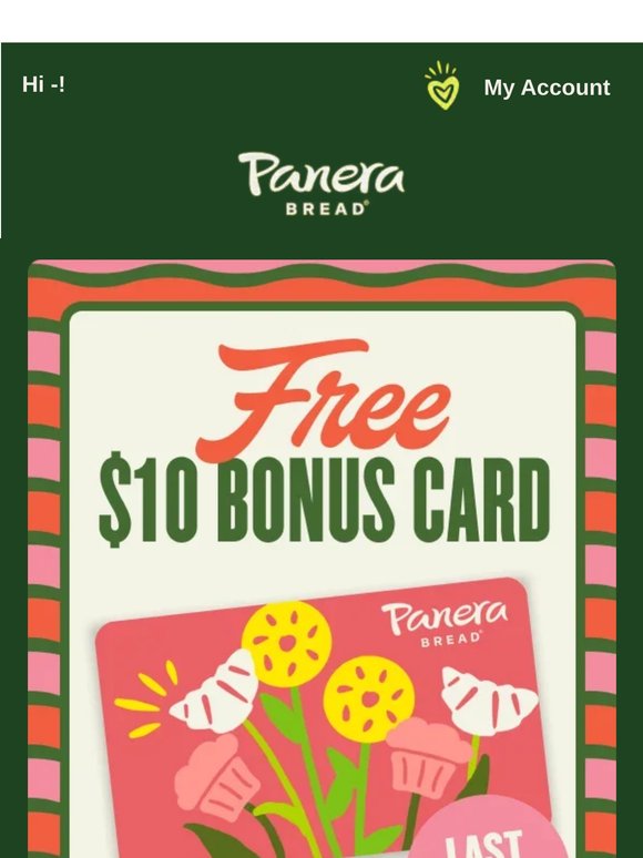 Last chance! FREE $10 Bonus Card