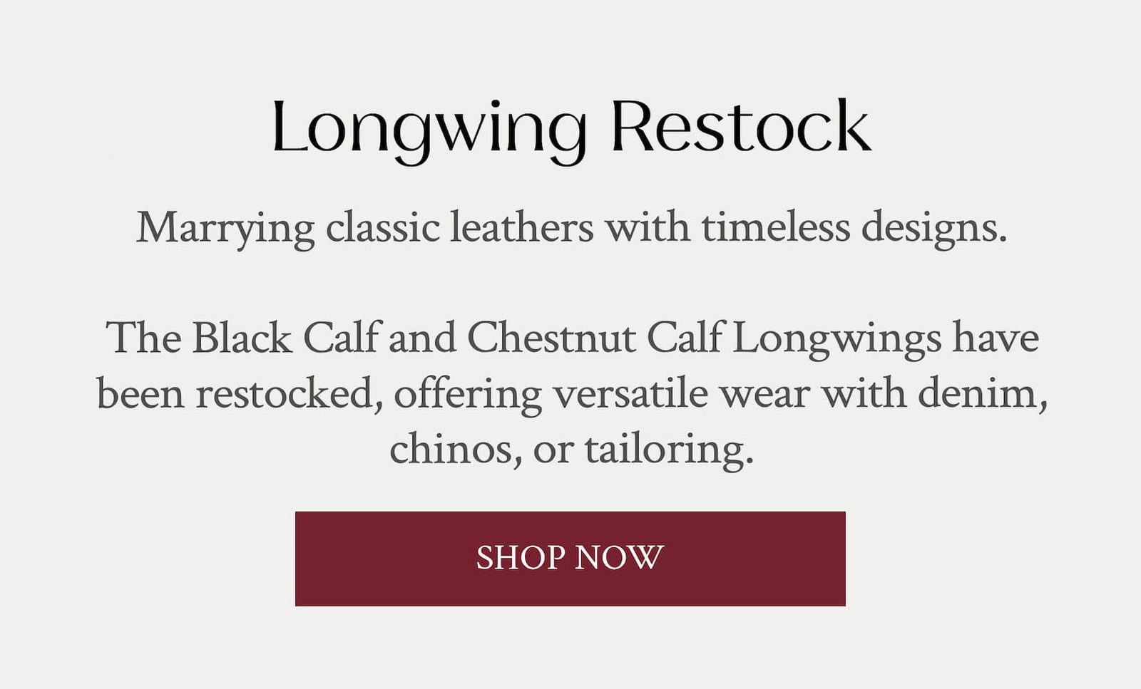 Restocked: Longwing