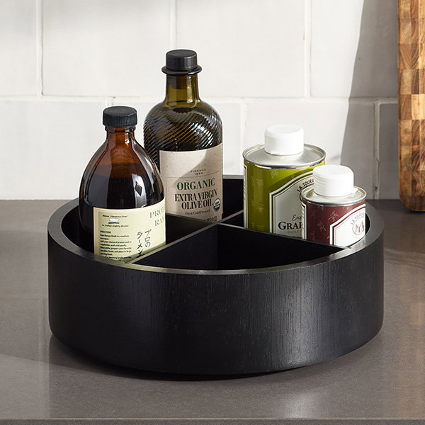 The Container Store Kyoto Bamboo Divided Turntable