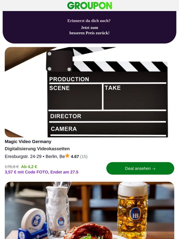 Digitalisierung Videokassetten ist jetzt günstiger! Jetzt entdecken.
