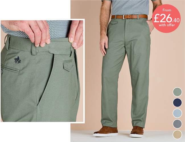 Pegasus Cotton Chino Trousers - MT288