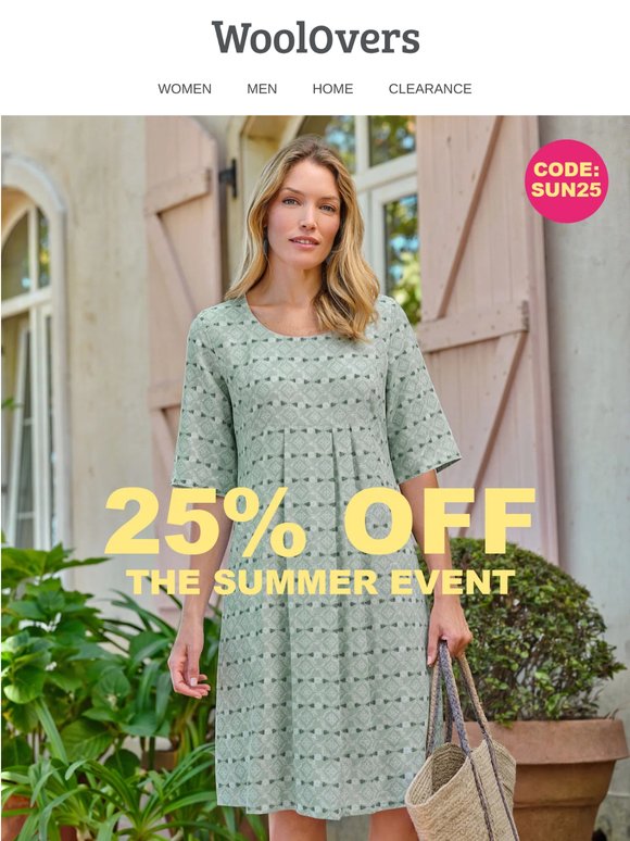 Save 25% On Selected Styles