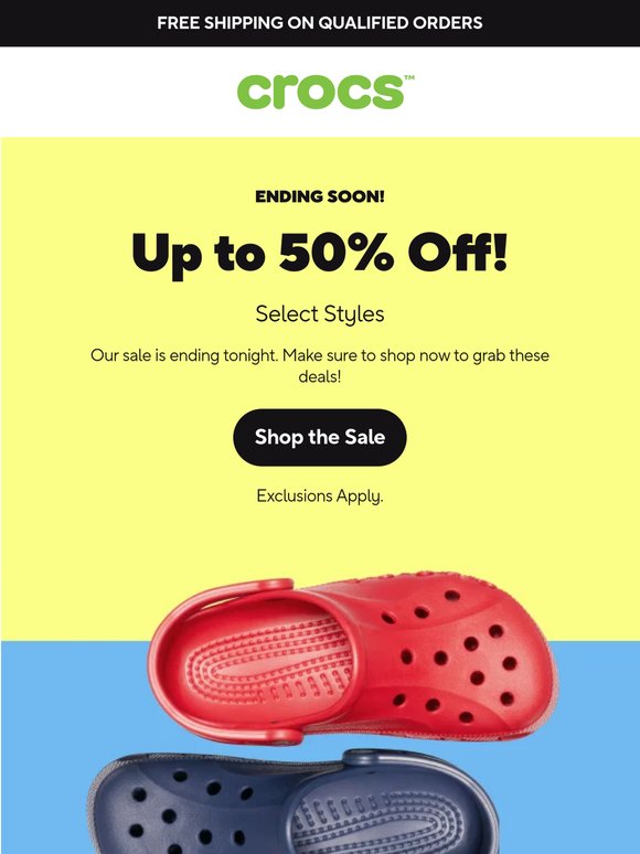 Ending soon! Up to 50% off!